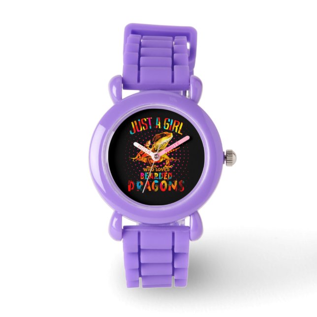 Gewoon een meisje dat van gekaarde dragons houdt horloge (Voorkant)