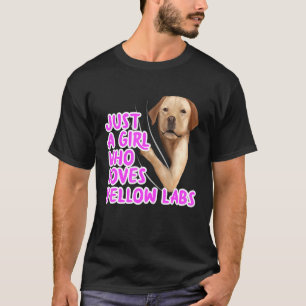 Gewoon een meisje dat van gele labs houdt, Labrado T-shirt