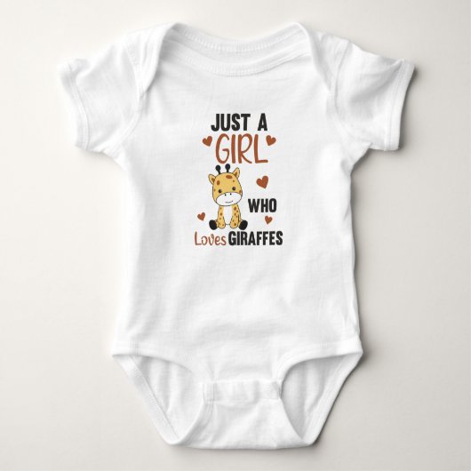 Gewoon een meisje dat van Giraffe houdt - Kute Gir Romper (Voorkant)
