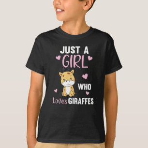 Gewoon een meisje dat van Giraffe houdt - Kute Gir T-shirt