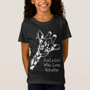 Gewoon een meisje dat van giraffen houdt Leuk Funn T-shirt