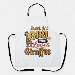 Gewoon Een Meisje Dat Van Giraffen Houdt Vintage V Schort