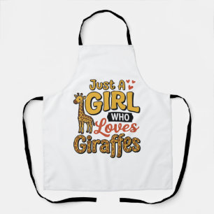 Gewoon Een Meisje Dat Van Giraffen Houdt Vintage V Schort