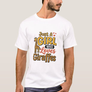 Gewoon Een Meisje Dat Van Giraffen Houdt Vintage V T-shirt