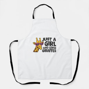 Gewoon een meisje dat van Giraffes houdt 3 Schort