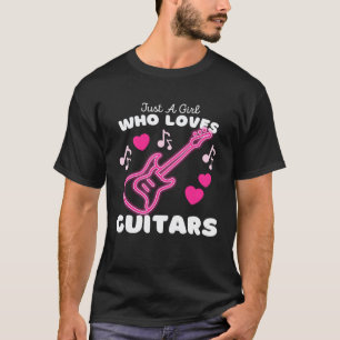 Gewoon Een Meisje Dat Van Gitaren Houdt Schattige T-shirt