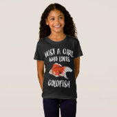 Gewoon een meisje dat van Goldfish T-Shirt Aquariu (Voorkant volledig)