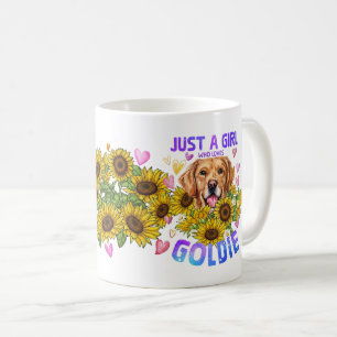 Gewoon een meisje dat van Goldie Cute Golden Retri Koffiemok