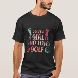 Gewoon een meisje dat van Golf houdt T-shirt