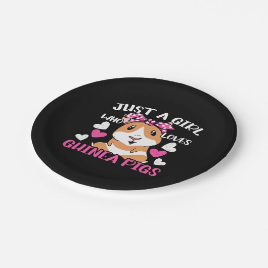 Gewoon een meisje dat van Guinee houdt Papieren Bordje (Gekanteld)