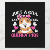 Gewoon een meisje dat van Guinee houdt Wijn Etiket (Enkel label)