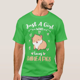 Gewoon een meisje dat van Guinee Pigs855 houdt T-shirt