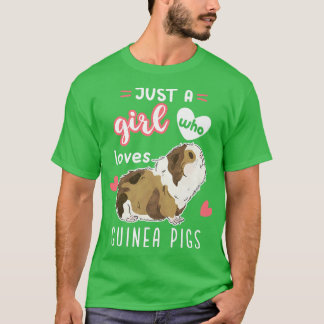 Gewoon een meisje dat van Guinee Pigs857 houdt T-shirt