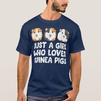 Gewoon een meisje dat van Guinee Pigs866 houdt T-shirt