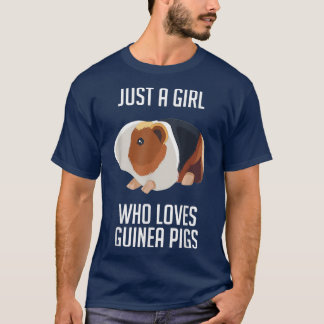 Gewoon een meisje dat van Guinee Pigs868 houdt T-shirt