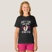 Gewoon een meisje dat van Guinee Pigs Guinee houdt T-shirt (Voorkant volledig)