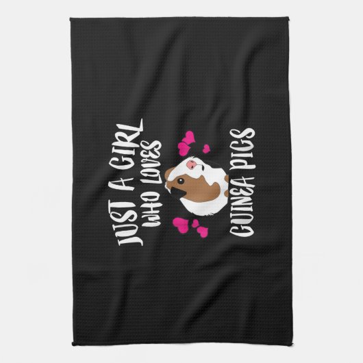 Gewoon een meisje dat van Guinee Pigs Guinee houdt Theedoek (Verticaal)