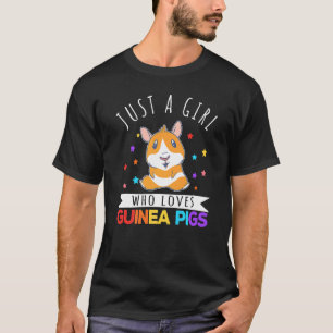 Gewoon een meisje dat van Guinee Pigs Wheek houdt T-shirt