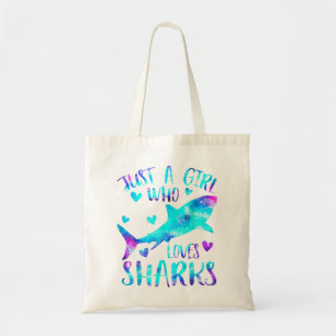 Gewoon een meisje dat van haaien houdt, die de haa tote bag