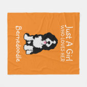 Gewoon een meisje dat van haar Bernedole houdt Fleece Deken (Voorkant (Horizontaal))