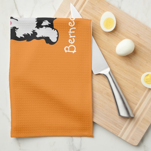 Gewoon een meisje dat van haar Bernedole houdt Theedoek (Quarter Fold)