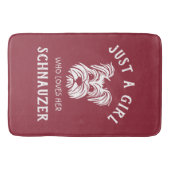 Gewoon een meisje dat van haar Schnauzer houdt Badmat (Voorkant)