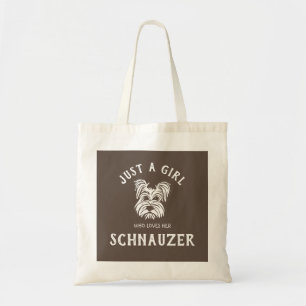 Gewoon een meisje dat van haar Schnauzer houdt Tote Bag