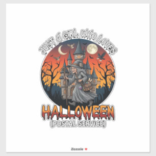 Gewoon Een Meisje Dat Van Halloween Postdienst Gra Sticker