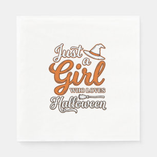 Gewoon een meisje dat van Halloween Vector Design Servet