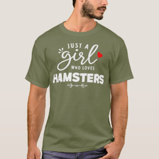 Gewoon een meisje dat van hamsters premium houdt t-shirt