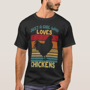 Gewoon Een Meisje Dat Van Hanen Houdt Boerderij Ki T-shirt