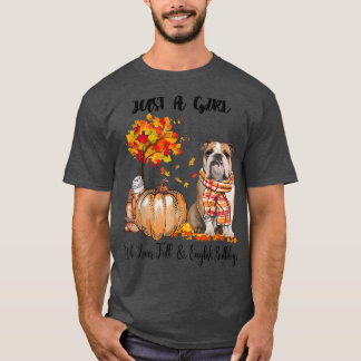 Gewoon een meisje dat van Herfst houdt, Engelstali T-shirt