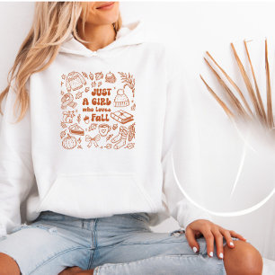 Gewoon een meisje dat van Herfst houdt Hoodie