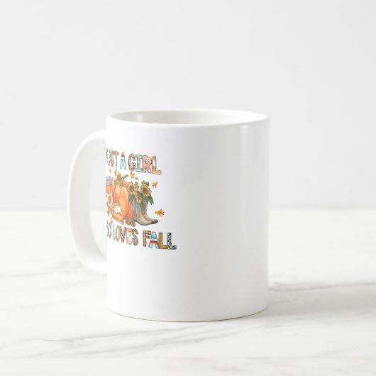 Gewoon een meisje dat van Herfst houdt Koffiemok (Voorkant links)