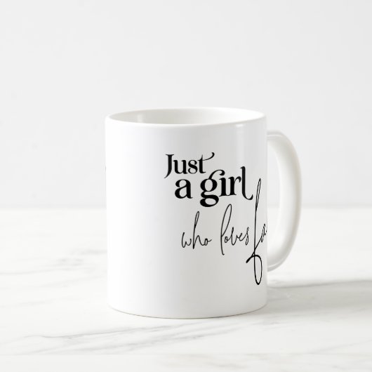 Gewoon een meisje dat van Herfst houdt Koffiemok (Voorkant rechts)