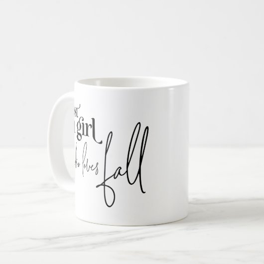Gewoon een meisje dat van Herfst houdt Koffiemok (Voorkant links)