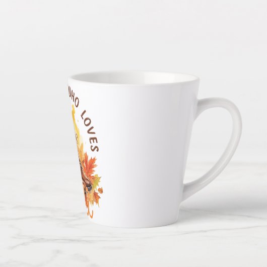 Gewoon een meisje dat van Herfst houdt Latte Mok (Rechts)
