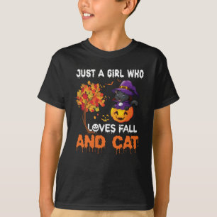 Gewoon een meisje dat van herfst houdt. t-shirt