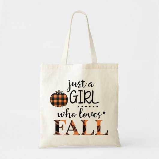 Gewoon een meisje dat van Herfst houdt Tote Bag (Voorkant)