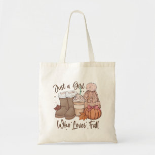 Gewoon een meisje dat van Herfst houdt Tote Bag