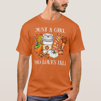 Gewoon een meisje dat van Herfst Pumpin Spice Latt T-shirt