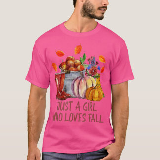 Gewoon een meisje dat van Herfst Pumpkin Spice Cut T-shirt