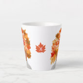 Gewoon een meisje dat van Herfst Waterverf Herfst  Latte Mok (Voorkant)