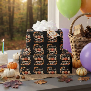Gewoon een meisje dat van herfstseizoen koffie her cadeaupapier