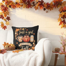 Gewoon een meisje dat van herfstseizoen koffie her