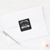 Gewoon een meisje dat van het runnen van Funny Gif Vierkante Sticker (Envelop)