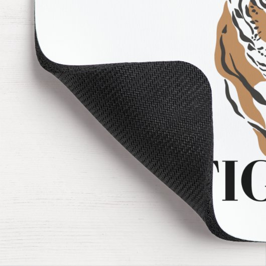 Gewoon een meisje dat van het tijgerDierenvriend h Muismat (Hoek)