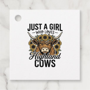 Gewoon Een Meisje Dat Van Highland Koeien Houdt Vi Bedankjes Labels