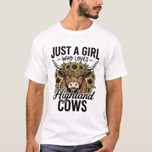 Gewoon Een Meisje Dat Van Highland Koeien Houdt Vi T-shirt