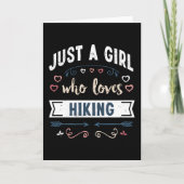 Gewoon een meisje dat van Hiking Funny Gifts houdt Kaart (Voorkant)